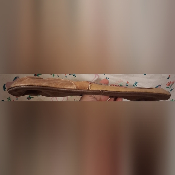 EUC Vintage Fossil Burgundy & Mocha Suede Boho Kiss Lock Clutch Purse Bag - Picture 6 of 10